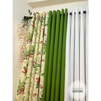 NON BLOCKOUTSold Per Pc!! New Christmas Joy Cream - Olive Green Holiday Curtains 10